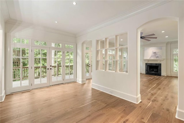 1632 Brookhaven Close NE, Brookhaven, GA 30319 - unfurnished sunroom with french doors and arched walkways