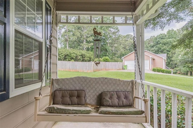 4411 Westerling Ct, Powder Springs, GA 30127 - sunroom / solarium featuring view of scattered trees