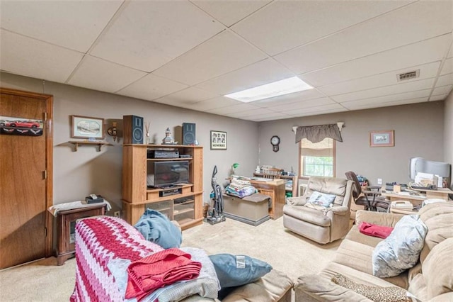 4411 Westerling Ct, Powder Springs, GA 30127 - carpeted living room with a paneled ceiling