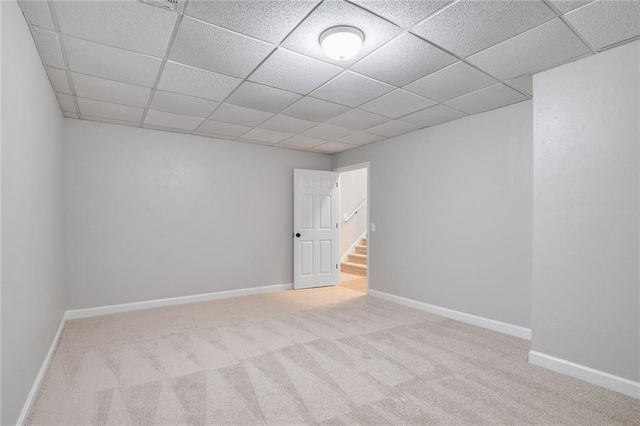 232 Barrett Springs Way, Canton, GA 30115 - empty room featuring carpet flooring, a drop ceiling, and baseboards