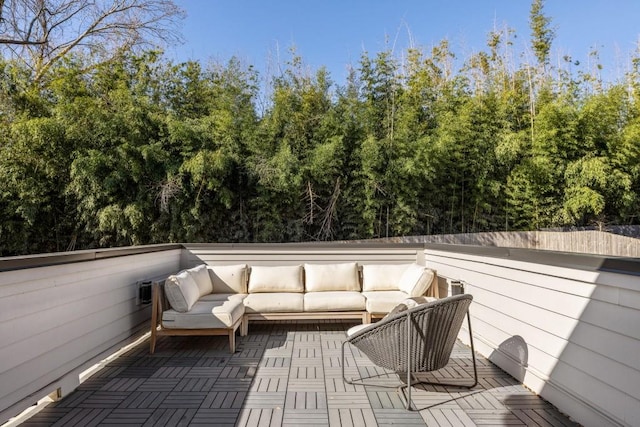 view of patio featuring outdoor lounge area