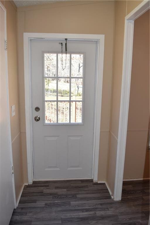 59 Pine Ridge Ln, White, GA 30184 - entryway featuring dark wood finished floors and a chandelier