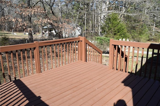 59 Pine Ridge Ln, White, GA 30184 - deck with view of scattered trees