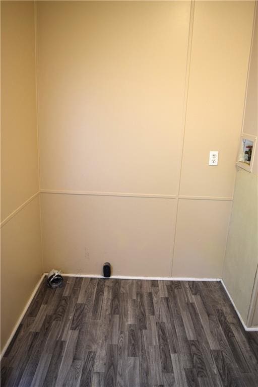 59 Pine Ridge Ln, White, GA 30184 - laundry area with dark wood-type flooring and hookup for a washing machine
