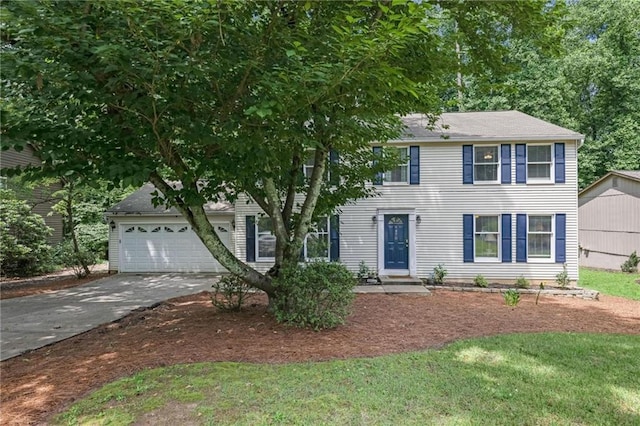 9470 Hillside Dr, Roswell, GA 30076 - colonial inspired home with concrete driveway and an attached garage
