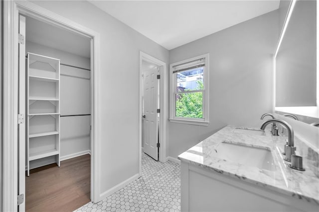 bathroom featuring vanity