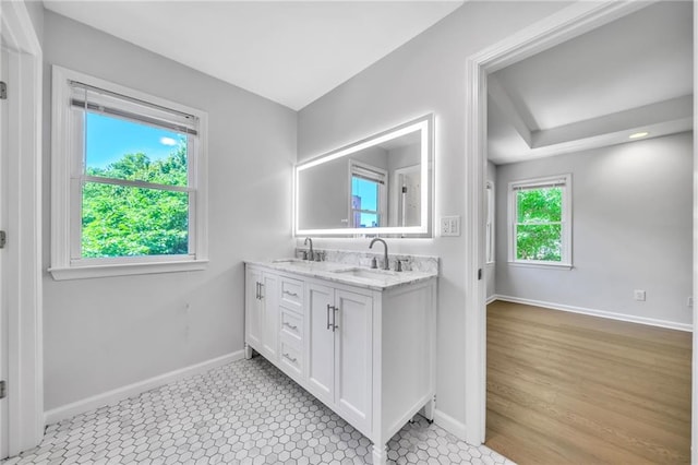 bathroom with vanity