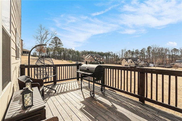 deck with grilling area