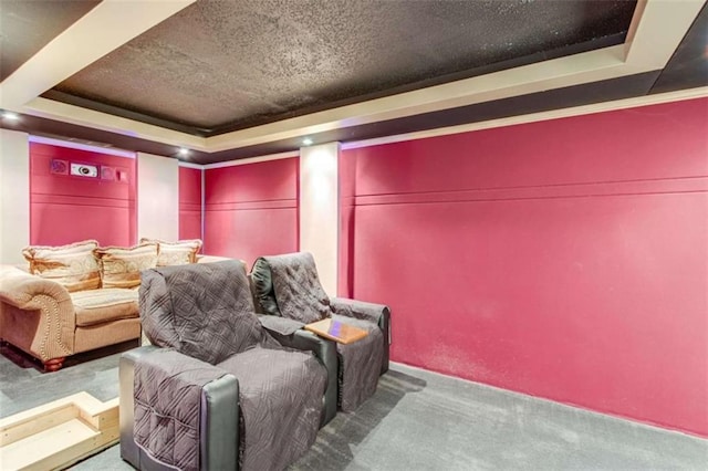 1227 Casper Ln, Winder, GA 30680 - cinema room featuring a raised ceiling and carpet floors