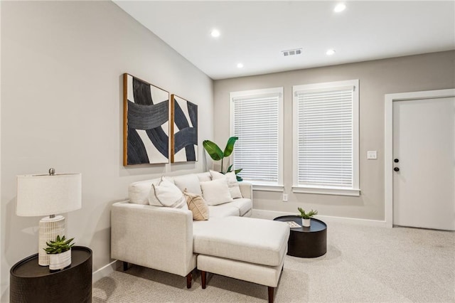 view of carpeted living room