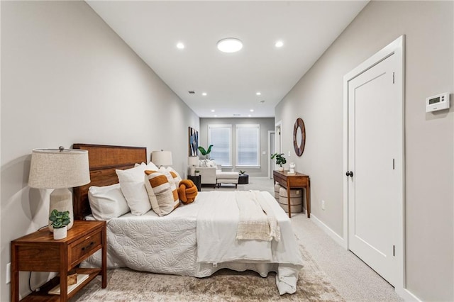 bedroom featuring carpet