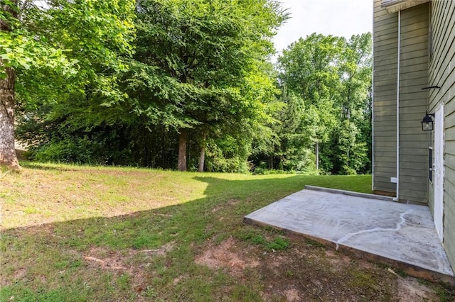 view of yard with a patio area