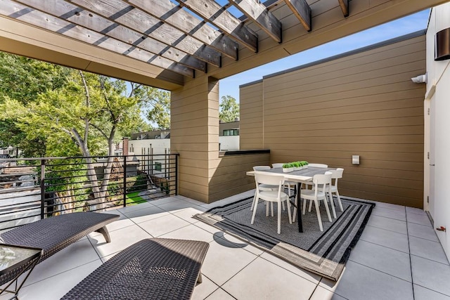 view of patio with a pergola