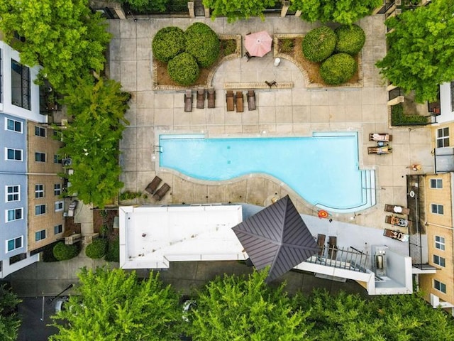 870 Inman Village Pkwy Unit 203, Atlanta, GA 30307 - bird's eye view of a pool area