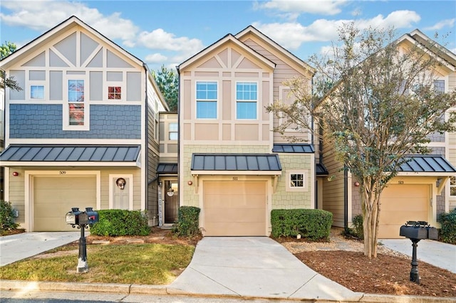 view of front of house featuring a garage