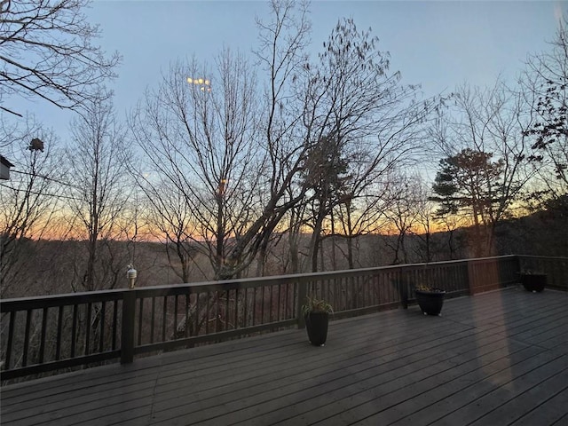 view of deck at dusk