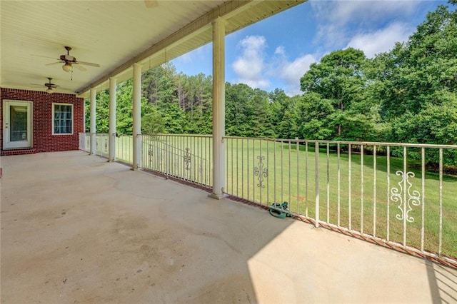 172 Lakeview Dr, Newborn, GA 30056 - view of patio featuring ceiling fan