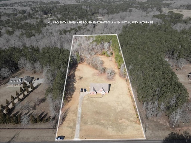 172 Lakeview Dr, Newborn, GA 30056 - aerial overview of property's location with a forest and property parcel outlined