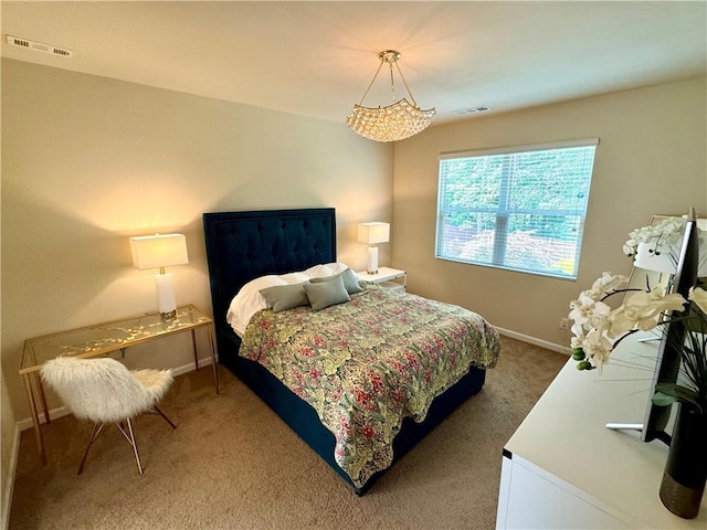 bedroom featuring carpet flooring