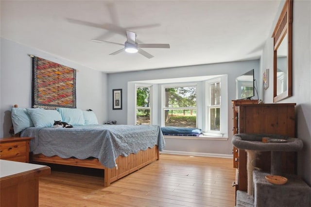 141 Mills Creek Path, Hiram, GA 30141 - bedroom featuring light wood-style floors, a ceiling fan, and baseboards