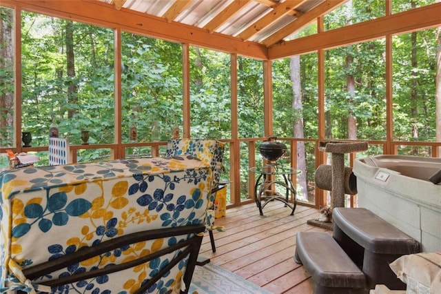 141 Mills Creek Path, Hiram, GA 30141 - sunroom / solarium featuring outdoor dining space