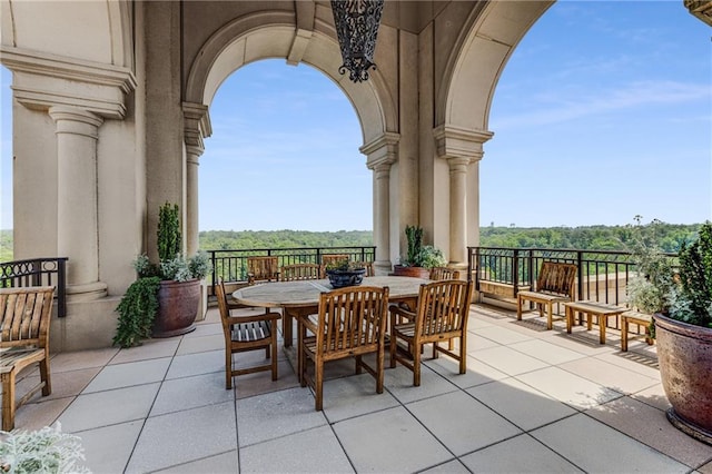 view of patio / terrace featuring outdoor dining area