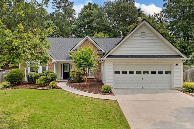 1865 Morgans Run Trl, Buford, GA 30519 - view of front facade featuring concrete driveway, a garage, brick siding, and roof with shingles