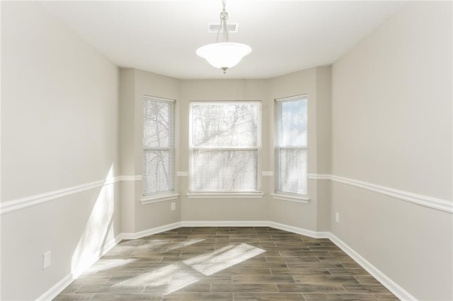 view of unfurnished dining area