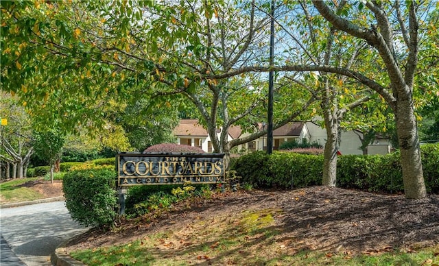 view of community sign