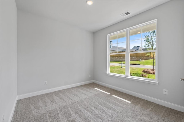 view of carpeted empty room