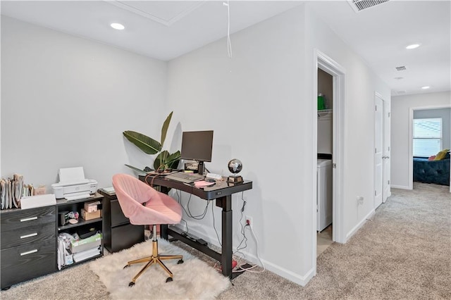 4658 Electric Ave SW, Mableton, GA 30126 - carpeted office featuring baseboards, attic access, and visible vents