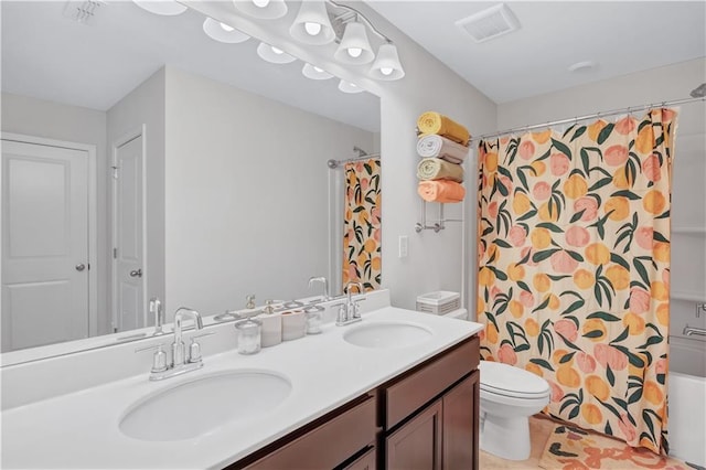 4658 Electric Ave SW, Mableton, GA 30126 - bathroom with a sink, toilet, double vanity, and visible vents