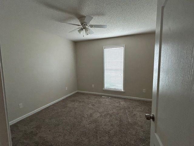 176 Elbert St, Chatsworth, GA 30705 - unfurnished room with a ceiling fan, carpet, baseboards, and a textured ceiling