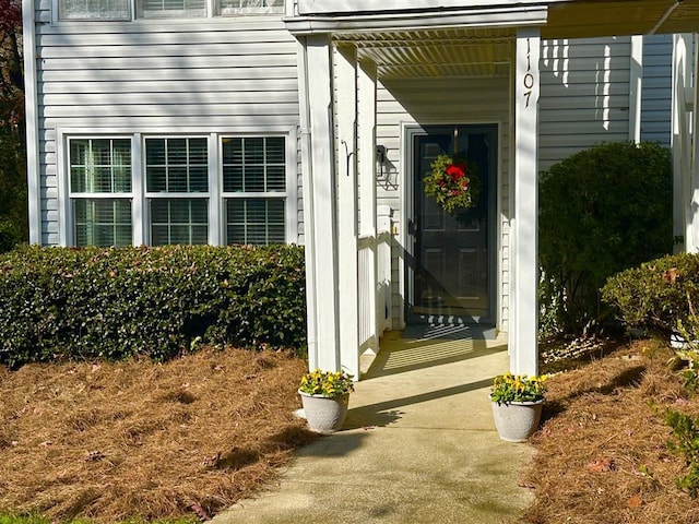 view of doorway to property