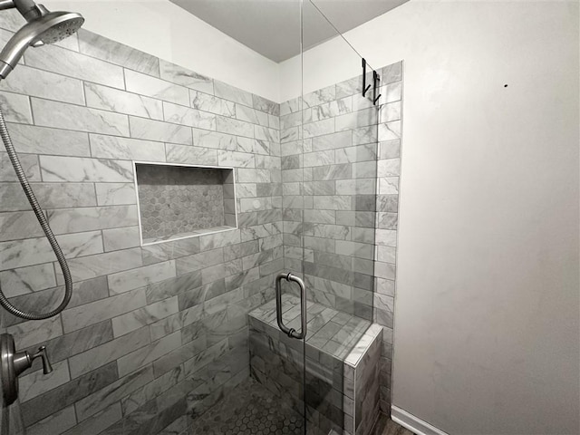 bathroom with walk in shower