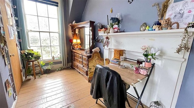 dining room with plenty of natural light and light wood-style floors