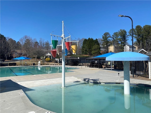 pool with fence