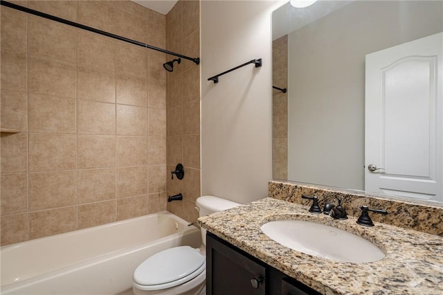 2767 Durham Dr NE, Atlanta, GA 30319 - bathroom featuring toilet, vanity, and shower / tub combination