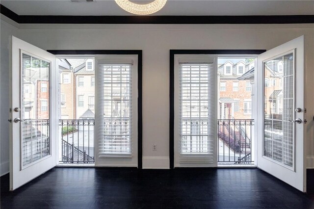 2767 Durham Dr NE, Atlanta, GA 30319 - entryway with dark wood-type flooring and baseboards