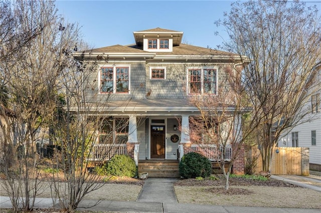 view of front of house with a porch