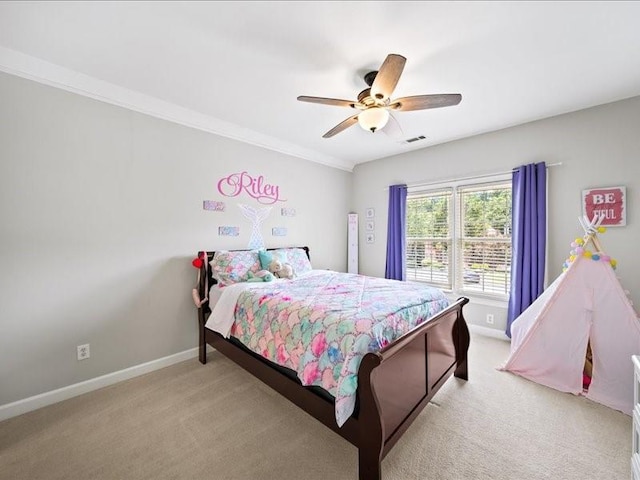 1630 Reindeer Rdg, Alpharetta, GA 30005 - bedroom featuring light colored carpet and ceiling fan