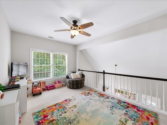 1630 Reindeer Rdg, Alpharetta, GA 30005 - playroom with a ceiling fan and carpet