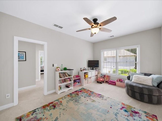 1630 Reindeer Rdg, Alpharetta, GA 30005 - rec room featuring carpet and a ceiling fan