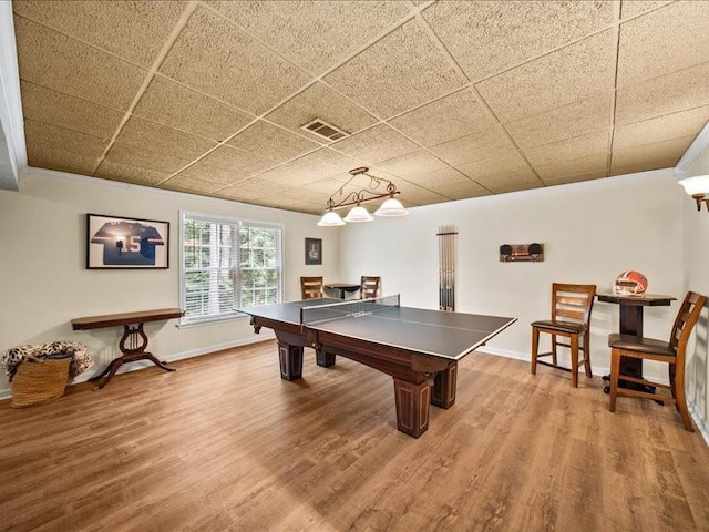 1630 Reindeer Rdg, Alpharetta, GA 30005 - game room with wood finished floors, a paneled ceiling, and pool table