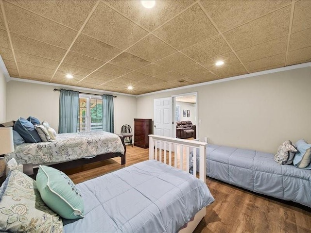 1630 Reindeer Rdg, Alpharetta, GA 30005 - bedroom with ornamental molding, wood finished floors, and recessed lighting