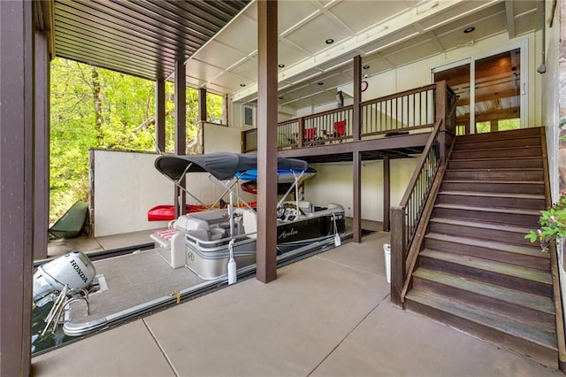 interior space with a healthy amount of sunlight and concrete flooring