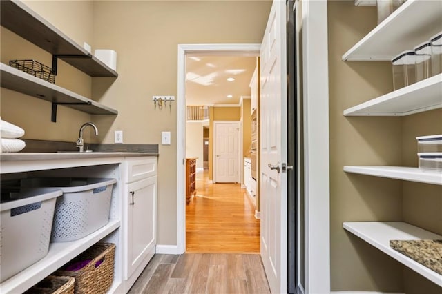 interior space featuring a sink
