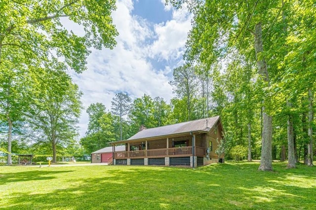 exterior space with a lawn