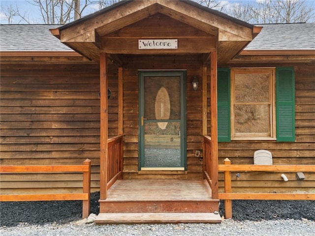 view of doorway to property