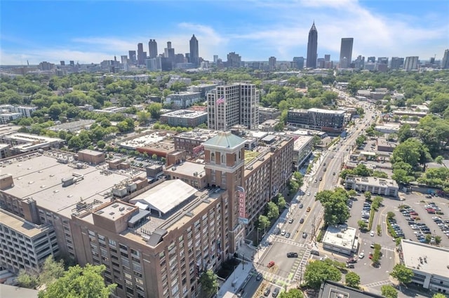 drone / aerial view of a skyline view